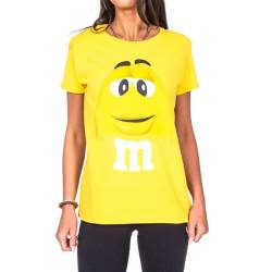 M&M's Chocolate Candy Character Face Yellow T-Shirt (Juniors Medium) von M&M'S