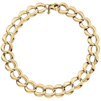 M&M Collier Gliederkette Damen gold breit Pure Volume (1-tlg), deutsche Qualität, inkl. edles Schmucketui von M&M