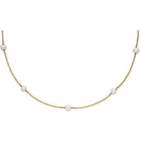 M&M Edelstahlkette Halskette mit Perlen kurz Ocean Collection (1-tlg), deutsche Qualität, inkl. edles Schmucketui von M&M