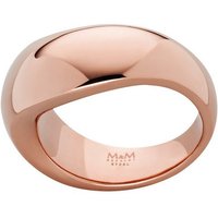 M&M Fingerring Ring Damen silber / gold breit (9 mm) Pure Volume (1-tlg), deutsche Qualität, inkl. edles Schmucketui von M&M