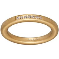 M&M Fingerring Ring Damen silber / gold mit Zirkonia ModernGlam (1-tlg), deutsche Qualität, inkl. edles Schmucketui von M&M