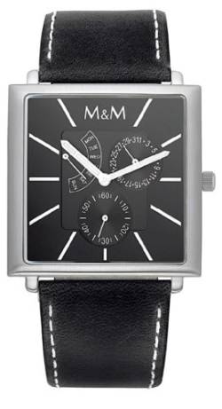 M&M Herren-Armbanduhr Analog Quarz Kunstleder M11702-425 von M&M