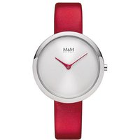M&M Quarzuhr Armbanduhr Damen Leder Circle Line, (1-tlg), Analoguhr rund mit Lederarmband, Designer Uhr, deutsche Manufaktur, inkl. edles Etui von M&M