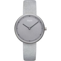 M&M Quarzuhr Armbanduhr Damen Leder Circle Minutes, (1-tlg), 36 mm, Analoguhr rund mit Lederarmband, Designer Uhr, deutsche Manufaktur, inkl. edles Etui von M&M