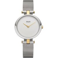 M&M Quarzuhr Armbanduhr Damen gold / roségold / silber, (1-tlg), Analoguhr rund mit Metallarmband, Designer Uhr von M&M