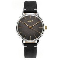 M&M Quarzuhr Armbanduhr Lederarmband New Classic, (1-tlg), Analoguhr rund mit Lederarmband, Designer Uhr, deutsche Manufaktur, inkl. edles Etui von M&M