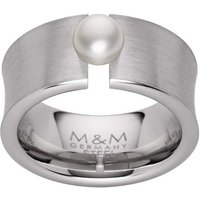 M&M Spannring Ring mit Perle - Spannring Ocean Collection (1-tlg), deutsche Qualität, inkl. edles Schmucketui von M&M