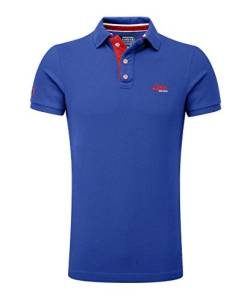 M.Conte Herren Poloshirt Basic Men's Kurzarm Polohemd T-Shirt Polo-Shirt Pique- Gr. M, Indigo -Blue von M.Conte