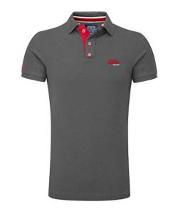 M.Conte Herren Poloshirt Basic Men's Kurzarm Polohemd T-Shirt Polo-Shirt Pique- Gr. XL, Anthracite von M.Conte