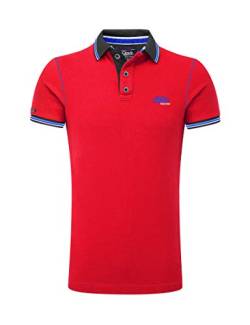 M.Conte Poloshirts für Herren Kurzarm Polohemd Strech-Baumwolle T-Shirt Fun Poloshirt Pique Basic Men's Plain Royal Blau S M L XL XXL XXXL Romano (XXXL, Rot Red) von M.Conte