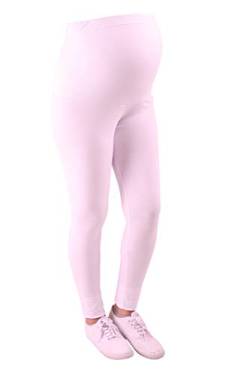 Bequeme Umstandsleggings für den Alltag und Sport Schwanger Damen Schwangerschafts-Leggings Umstandsmode (Weiß, Medium) von M.M.C.