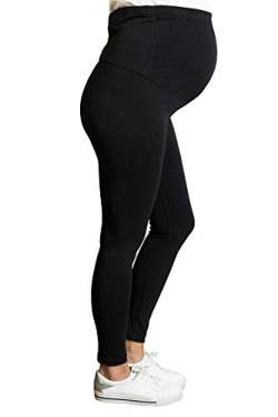 M.M.C. Bequeme Umstandsleggings für den Alltag und Sport Schwanger Damen Schwangerschafts-Leggings Umstandsmode (Schwarz, Large) von M.M.C.