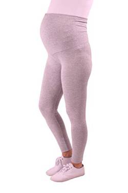 M.M.C. Komfortable Umstandsleggings für den Alltag und Sport Schwanger Damen Schwangerschafts-Leggings Umstandsmode (Hellgrau, Large) von M.M.C.