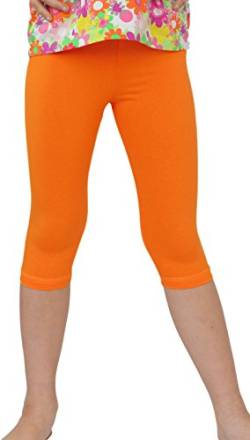 M.T.R. Kinder/Mädchen 3/4 kurz Leggings aus Baumwolle (116, Orange) von M.T.R.