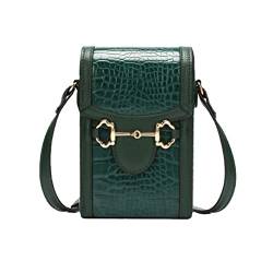 Leder Handytasche für Damen Kleine Mode Crossbody Tasche Mini Größe Geldbörse, Grün von M.lemo925