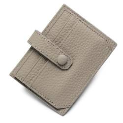 M.lemo925 Echtes Leder Slim Kreditkartenhalter Brieftasche mit ID Case Wallet Mini Fronttasche Geldbörse, kihaki von M.lemo925