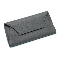 M.lemo925 Umschlag Brieftasche Geldbörse für Frauen Echtes Leder Kreditkartenhalter Schlanke Brieftasche Clutch Tasche, GRAU von M.lemo925