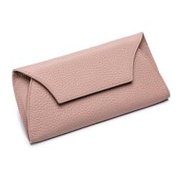 M.lemo925 Umschlag Brieftasche Geldbörse für Frauen Echtes Leder Kreditkartenhalter Schlanke Brieftasche Clutch Tasche, Pink von M.lemo925