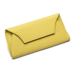 M.lemo925 Umschlag Brieftasche Geldbörse für Frauen Echtes Leder Kreditkartenhalter Schlanke Brieftasche Clutch Tasche, gelb von M.lemo925