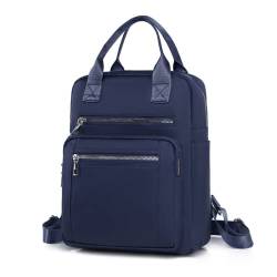 Nylon-Rucksack für, Studenten, Frauen, Tragetasche, große Kapazität, Handtasche, multifunktionaler Reise-Tagesrucksack, Blau von M.lemo925