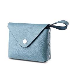 Wristlet Geldbörse für Frauen Echtes Leder Handy Clutch Geldbörse Reißverschluss Münzbeutel Tasche, Blau von M.lemo925