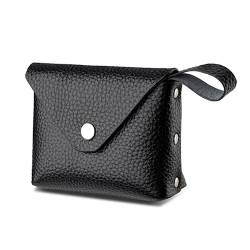 Wristlet Geldbörse für Frauen Echtes Leder Handy Clutch Geldbörse Reißverschluss Münzbeutel Tasche, Schwarz von M.lemo925