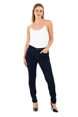 M17 Damen 5056242785453 Skinny Fit Jeans Denim Casual Klassische Baumwollhose Hose mit Taschen Reißverschluss (12, Indigoblau), Indigo Blue von M17