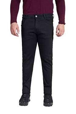 M17 Herren 5056242785316 Skinny Fit Jeans Casual Classic Hose Cotton Zip Fly (36W / 31L, Schwarz), Black von M17