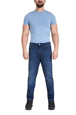 M17 Herren 5056242799528 Slim Fit Jeans Casual Classic Hose Cotton Zip Fly (32W / 31L, Mid Wash Blue) von M17