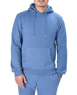 M17 Herren Mens Pullover Hoodie Casual Hooded Sweatshirt Hoody Top Jumper Classic Plain Jacket Long Sleeve with Pocket (M, Denim Blue, M von M17