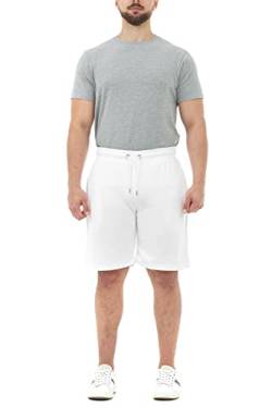 M17 Herren Mens Summer Pants, White Recycled Jogger Shorts Casual Comfy Lounge Sommer Gym Hose (XL, Weiß) von M17