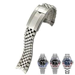 MAALYA Für Rolex Strap GMT Master II Armbanduhr Armband Jubilee mit Oyster Verschluss 904L massiver Edelstahl Uhrenarmbänder, 20mm GMT II, Achat von MAALYA