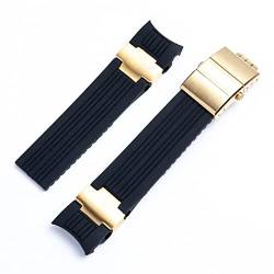 MAALYA Uhrenarmband für Ulysse Nardin, Taucher und Marine, wasserdicht, weiches Silikon-Gummi, 22 x 20 mm, Faltschließe, 22 mm, Achat von MAALYA