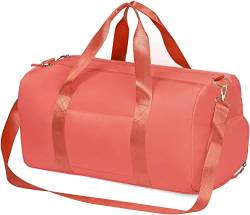 MABROUC Reisetasche für Damen, Sporttasche für Fitnessstudio, mit Nassfach und Schuhfach, Wochenend-Reisetasche, Orange 1, medium von MABROUC