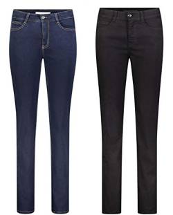 MAC Angela 2er Pack Damen Jeans in Verschiedene Farbvarianten Damen Hose, Größe:W40/L34, Farbe:D999+D801 von MAC Jeans