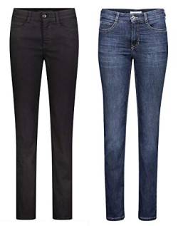 MAC Angela 2er Pack Damen Jeans in Verschiedene Farbvarianten Damen Hose, Größe:W40/L34, Farbe:D999+D845 von MAC Jeans