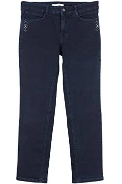 MAC Angela Glamour Stretchjeans Slim Fit Straight Leg Damen Denim, Farbe:dunkelblau, Damengrößen:46, Hosenlänge:L30 von MAC Jeans