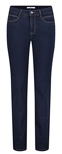 MAC JEANS Damen Angela_0380L Straight Jeans, Blau (Dark D801), W34/32L von MAC Jeans
