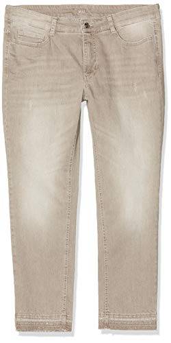 MAC JEANS Damen Angela Pipe Fringe Glam Straight Jeans, per Pack Braun (Nougat Authentic wash D751), W44/L27 (Herstellergröße: 44/27) von MAC Jeans