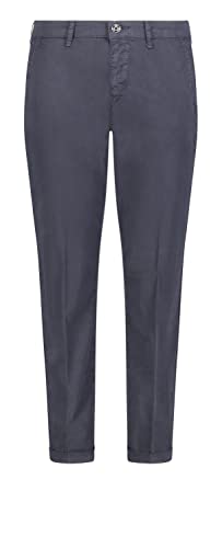 MCA Damen Chino Turn Up Straight Jeans, per Pack Blau (Dark Blue PPT 198R), W34 (Herstellergröße: 34/Ol) von MAC Jeans