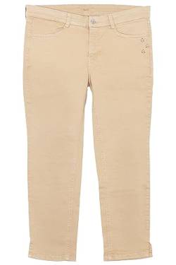 MAC Angela Pipe Stretchjeans Cropped Jeans Hose Damen Slim Fit Denim, Farbe:Sand, Damengrößen:40, Hosenlänge:L28 von MAC