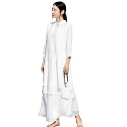 MACITA Tai Chi -Kleidung für Frauen - Kampfkunst Tracksuits Qigong Flügel Chun Shaolin Kung Fu Hemd Training Tücher Anzug White-L von MACITA
