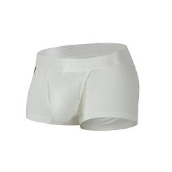 Crossdresser Dessous für Männer Herrenunterwäsche Boxershorts Mit Mittlerer Taille,Weiss,L von MACIUM