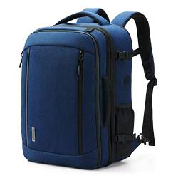 Reiserucksack mit abnehmbarer Laptoptasche, erweiterbarer Flug-Reiserucksack, Rucksack für Herren und Damen, Marineblau, Einheitsgröße, Laptop-Rucksack von MACWE