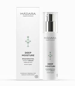 MÁDARA Organic Skincare | Deep Moisture Regenerierende Nachtcreme – 50 ml, Reichhaltige Textur, Zieht Leicht Ein, Mit Antioxidantien und Natürlichen Pflanzenessenzen, Vegan, Ecocert-zertifiziert von MÁDARA