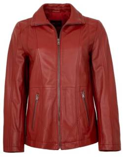 MADDOX - Damen Lederjacke Lammnappa rost rot Größe 44 von Maddox