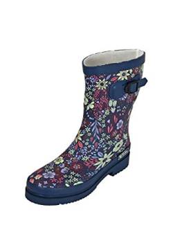 MADSea Damen Gummistiefel Flower Blumenprint Halbschaft, Größe:38 EU von MADSea