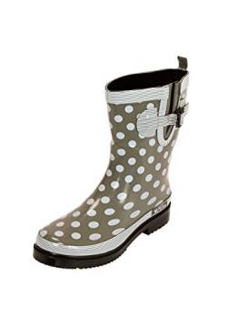 MADSea Damen Gummistiefel Ocean Oliv Punkte Halbschaft, Größe:41 EU von MADSea