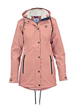 MADSea Damen Regenmantel Friesennerz mit Teddyfleece warm gefüttert, Farbe:rosa, Größe:36 von MADSea