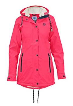 MADSea Damen Regenmantel Friesennerz mit Teddyfleece warm gefüttert, Größe:36, Farbe:azalea pink von MADSea